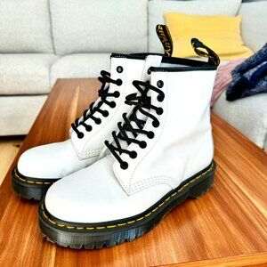 Dr. Martens 1460 BEX SMOOTH AIRWAIR PLATFORM BOOTS / WHITE / 8